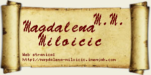 Magdalena Miloičić vizit kartica